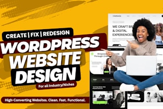 create modern responsive wordpress elementor pro landing page website in 24hours