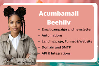set up acumbamail, beehiiv, acumbamail beehiiv newsletter, landing page, website