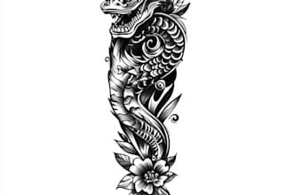 create custom tattoo design, tattoo sleeve