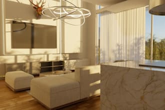 be your 3d luxury interior render, bespoke mansion, facade porches, 2d layout