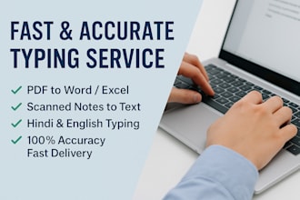 dedicated and reliable typist with over 2 years of experience in the