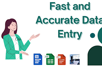be your data entry expert for word, excel and ms office