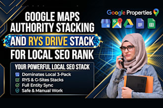build google maps authority stacking and rys drive stack for local SEO rank