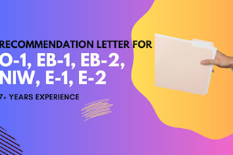 write recommendation letter for eb2 niw eb1 o1 visa us immigration journal paper