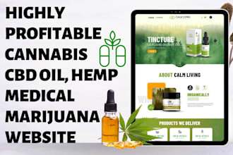 design marijuana shopify store cannabis cbd oil hemp medical marijuana website