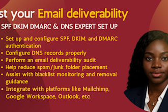 set up spf dkim dmarc dns to fix email deliverability issues