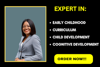write on early childhood curriculum, child development and cognitive development