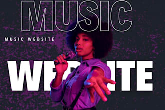design music website, podcast website, or any wordpress or wix website design