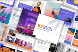design modern corporate business powerpoint presentation for meetings and report