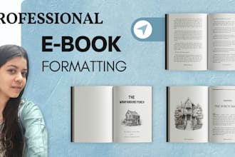 do book formatting, book layout design, kindle, epub, print or KDP