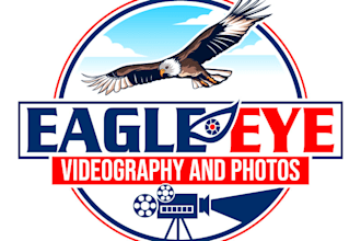 create a modern eagle brand photography logo