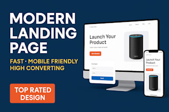 create a modern and responsive landing page for your business or product
