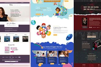 design book author website, ebook landing page, children book website redesign