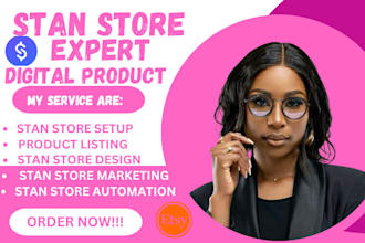 build your stan store with digital product stan store website design
