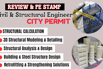 be a structural engineer USA pe stamp, texas stamp, mep plan, city permit