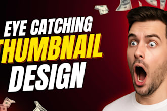 design high CTR youtube thumbnails for gaming, vlog, and business videos