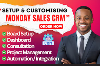 setup monday crm makecom hubspot workflow automation gohighlevel sales pipeline