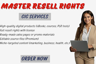 provide premium master resell rights digital products for passive income