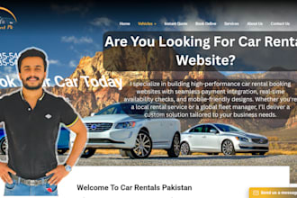 develope car rental booking website in 48 hours