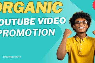 do organic youtube promotion for your video to grow your views