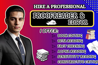 proofread beta read fact check your manuscript report letter book and ebook