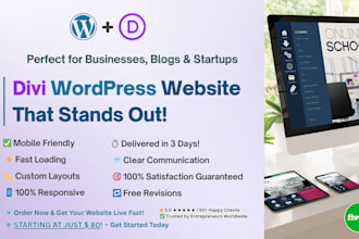 design a modern and responsive homepage using divi theme