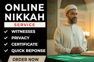 lead your online marriage as an official imam of the islamic nikah, walli