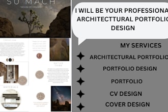 create your portfolio and architectural portfolio and presentation, cover design