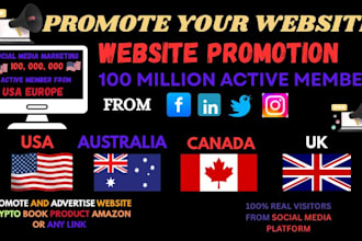 shoutout promote share link to 80m active USA UK fb twitter, ig tiktok audience