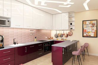 design your kitchen with custom furniture and 3d renders