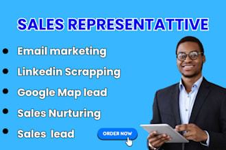 be your sales representative, b2b leads, data enrichment, sales closer