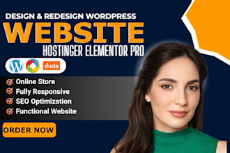 build clone or redesign website landing page on hostinger webador duda wordpress