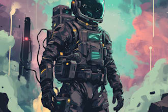 make a cool artwork on the universe star wars