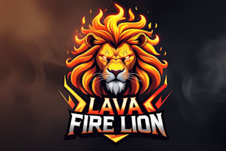 create awesome fire lion logo within two days