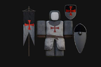 3d model custom roblox armor clothes weapon ugc for your game character