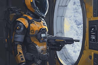 do robot and mech concept art for you