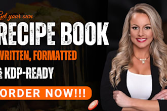 ghostwrite and design a professional recipe cookbook for amazon kdp