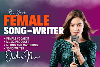 be your female gospel songwriter, vocal harmonies, rnb, gospel singer, soul song