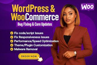 fix or repair your wordpress and woocommerce errors, bugs, issues or problems