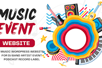 booking website for music artist dj band event podcast on godaddy wordpress wix