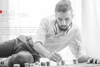 design portfolio website, wedding photography, food photography website