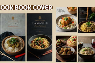 do cookbook cover, ebook cover, book cover, kdp cover design