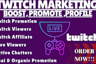 boost your twitch channel growth genuine followers viewers affiliate, partner