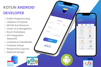 develop native android apps in kotlin with clean architecture