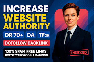 increase domain rating up to ahrefs DR 70 plus SEO backlinks