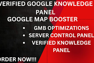 create verified google knowledge panel, optimize gmb, knowledge graph, SEO