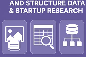 annotate data, clean datasets and research startups