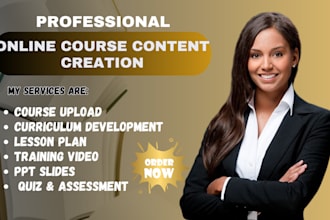 online course content training video PPT slides lesson plan course creation