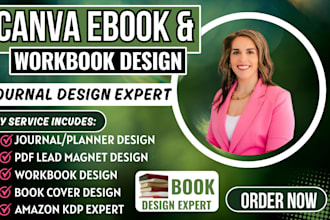 do custom planner design editable canva ebook calender design kdp journal design