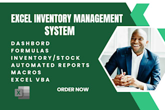 create automated inventory management system in excel with dashboard spreadsheet